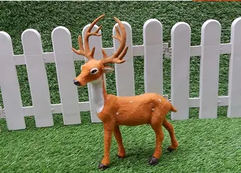 polietilen ve kürkler ile sika geyik boynuzları modeli büyük 22x30 cm sahne prop, ev dekorasyon Noel hediye w1297