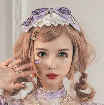 Prenses tatlı lolita şapkalar saray dantel saç bandı / saç tokası kawaii kız saç aksesuarları gotik lolita KC loli cos