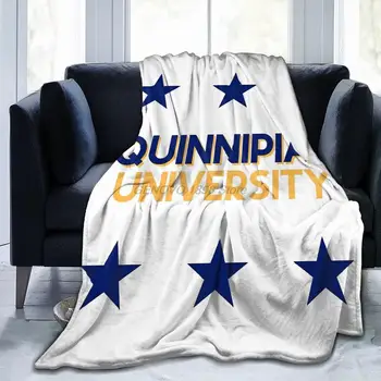 Quinnipiac Üniversitesi Ultra Yumuşak Mikro Polar Şal Battaniye Hafif Yorgan Kanepe Yatak Odası Ofis Seyahat için