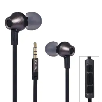 Remax RM - 610D 3.5 mm Düz Tel stereo kulaklıklar Kulak Içi mikrofonlu kulaklık klasik tarzı kulaklık moda doku dolu