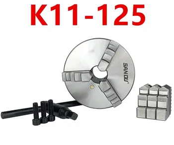 SAN OU K11-80 / K11-100 / K11 - 125 3 çeneli torna aynası 80mm/100mm / 125mm / bir Anahtar, 3 Vida / Pozitif Pençe ve Ters Pençe