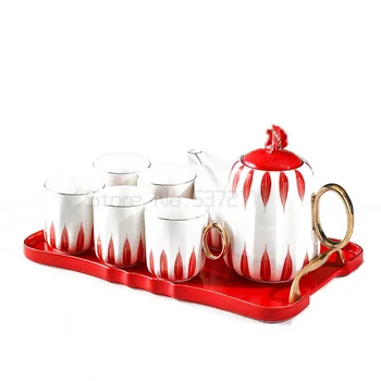 Seramik su bardağı, su ısıtıcısı, İskandinav oturma odası, ev çay seti, yüksek dereceli yüksek sıcaklığa dayanıklı su seti