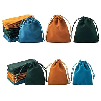 SheepSew 36 adet 3 Renk Kadife Çanta Drawstrıngs ile, 2 Boyutları hediye keseleri Torbalar takı çantaları Advent Takvimi Favor Çanta 2. 8x3. 5
