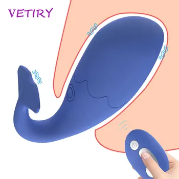 Silikon Canavar Şekli Vibratör Kablosuz Kumanda Vajina g-spot Titreşimli Yumurta Yapay Penis Yetişkin çiftler için oyuncaklar Seks Oyuncakları Kadınlar için
