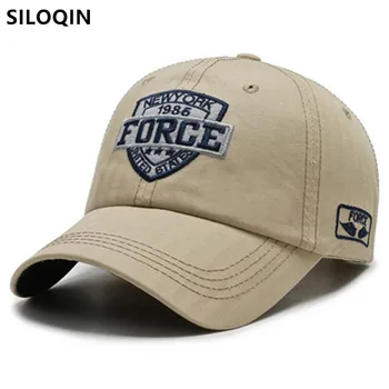 SILOQIN ayarlanabilir boyutu çift rahat spor kap mektup nakış beyzbol kapaklar erkekler ve kadınlar için snapback pamuk dil şapka