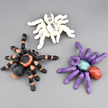 Simüle Örümcek Modeli Gashapon Oyuncaklar Monte Eklem Hareketli Tarantula Aksiyon şekilli kalıp Süsler Oyuncaklar
