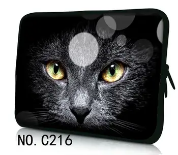 Siyah Kedi laptop çantası 13 14 15 15.6 16 inç notebook kılıfı Çanta Bilgisayar macbook çantası Hava Pro HP Acer Asus Kol Erkekler