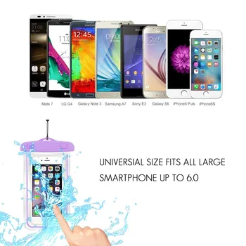 Su geçirmez iphone için kılıf X 8 7 6 s Artı 5 s X Samsung Galaxy S8 S9 Note8 Kapak Su Geçirmez Kılıfı Max 6 