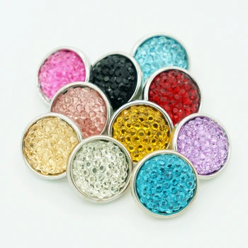 Sıcak satış NS5004 Karışık 10 adet 12mm Renkli Düzensiz Güzellik yapış düğmeler fit DIY yapış bilezik Takı toptan