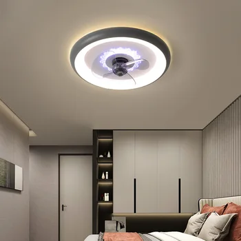 Tavan vantilatörü lambası İskandinav basit yaratıcı oturma odası yatak odası yemek odası ev görünmez fan lambası çocuk fan lambası