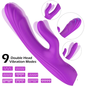 Tavşan Vibratörler Kadınlar İçin Yumuşak Silikon Yapay Penis Vibratör Kadın Seks Oyuncak Vibratör Kadınlar Anal G Noktası Klitoris Stimülatörü Yetişkin Oyuncaklar