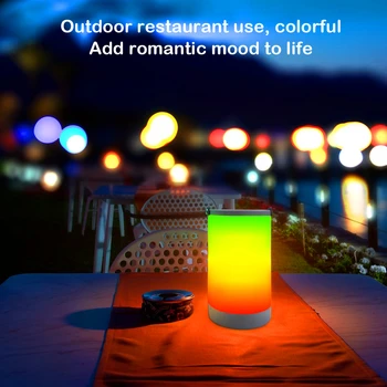 Taşınabilir atmosfer ışığı USB Şarj Edilebilir Açık Kamp Lambası Yaratıcılık Başucu Masa Gece Lambası RGB Dimmer Yatak Odası İçin
