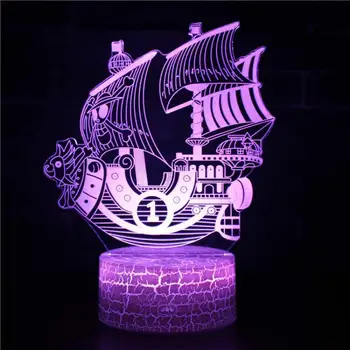 Tekne Masa Dekorasyon Masa Lambası Moda Parti Atmosferi Uzaktan Kumanda masa lambası Ev 3d Renkli LED gece ışığı