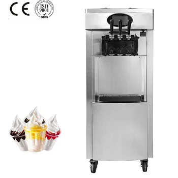Ticari yumuşak hizmet dondurma makinesi elektrikli 22-30L / H R410 tatlar tatlı koni dondurma yapma makinesi 110V / 220V 2200W
