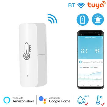 Tuya WiFi Akıllı Sıcaklık Ve Nem Sensörü SmartLife APP Uzaktan Monitör Akıllı Ev Termometre Alexa Google Ev İle Çalışmak
