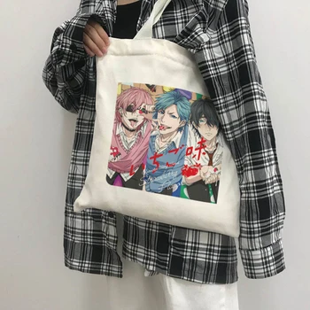 Ulzzang Yarichin Kulübü Kanvas Çanta Bağbozumu Rahat Hip Hop Harajuku kadın Büyük Kapasiteli Japon Karikatür kadın omuz çantaları