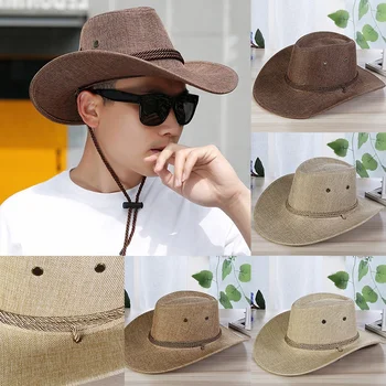 Unisex caz güneş şapka kapaklar keçe şapka şapka kovboy moda yaz Batı