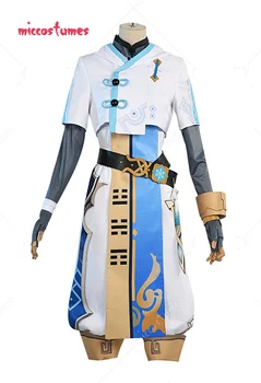 Unisex Oyunun Cyro Chongyun Üniforma Seti Cosplay Kostüm Kıyafetler Kısa Ceket ve Aksesuarları