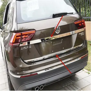 Volkswagen Tiguan 2017 için to2021High kaliteli paslanmaz çelik Arka Bagaj Kapağı kulp kılıfı Kuyruk Kapısı Trim Çerçeve Kalıplama Şekillendirici