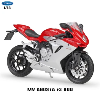 welly 1:18 Sıcak yeni stil MV Agusta F3 800 F4S HONDA orijinal yetkili simülasyon alaşım motosiklet modeli oyuncak araba Toplama