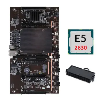 X79 H61 BTC Madenci Anakart Desteği 3060 3070 3080 GPU ile E5 2630 CPU+24Pins Güç Konektörü BTC Madenci Madencilik