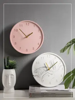 Yaratıcı Basit Çimento duvar saatleri 3d Modern Tasarım Fantezi Renk Saat Lüks Ev Ofis duvar süsü Beton Saat Duvar Horloge