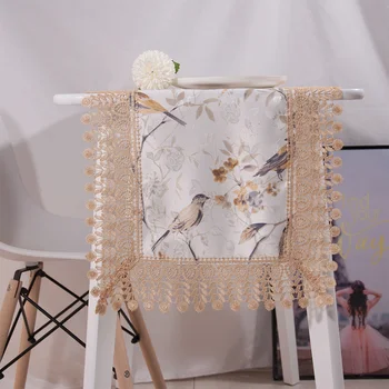 Yaratıcı Jakarlı Çiçek Masa Koşucu İşlemeli Dantel Düğün Parti Ziyafet İçin Ev Dekorasyon TV Dolabı Piyano Kapağı