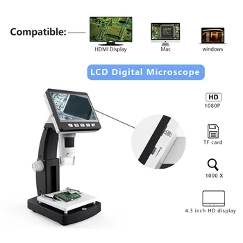 Yeni 1000 kez WiFi dijital mikroskop elektronik mikroskop yüksek çözünürlüklü cep telefonu bakım mikroskop
