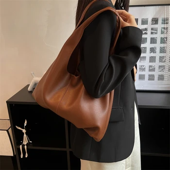Yeni Büyük kapasiteli Yüksek lüks Rahat Deri kol çantası Çanta Taşınabilir Koltukaltı Trend Tüm Maç Banliyö Niş kadın Çantası