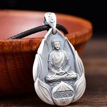 Yeni Retro Zodyak Buda Kolye Zodyak Büyük Gün Tathagata Amitabha Kadın Kolye Erkek Kolye Takı Aksesuarları