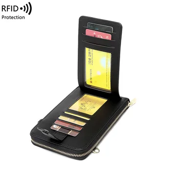 Yeni Tasarım Dokunmatik Ekran Telefon Çantası Rfıd Çok Fonksiyonlu Mini Kadın Crossbody Cüzdan Çanta Kredi Kartları Ehliyet tutucu Çanta