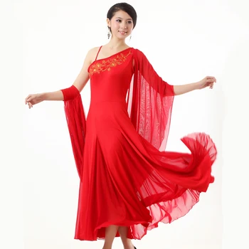 Yeni Tasarım El Yapımı Modern Dans Elbise / standart Balo Salonu Yarışması Elbise Modern Waltz Tango Kadınlar için