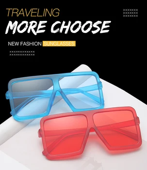Yeni Varış Büyük Çerçeve Kare Şekli Güneş Gözlüğü Erkek/Kadın Gözlük UV400 Unisex Gözlük Yetişkin Gafas De Sol