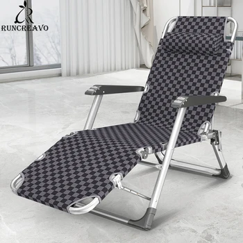 Yeni Yükseltme Alüminyum katlanır şezlong Öğle Yemeği Molası Siesta Taşınabilir Balkon Eğlence ev sandalyesi Yatak Ofis plaj sandalyesi