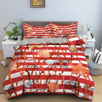 Yorgan yatak örtüsü seti Fermuar Kapatma ile Kraliçe Kral Tam Boy Yorgan Kapağı ve Yastık Kılıfı Polyester 3D nevresim takımı Çiçekler Baskı
