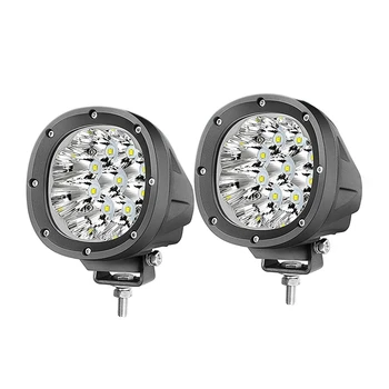 Yuvarlak LED sis lambası, 2 ADET 4 inç 90W Offroad Spot ışık kamyonlar için beyaz Spot ışın ışık süper parlak LED sis Farları