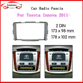 Çift Din Araba Radyo Fasya Toyota Innvoa 2011-2015 İçin DVD Stereo Çerçeve Paneli Plaka Dash Kurulum Çerçeve Trim Kiti