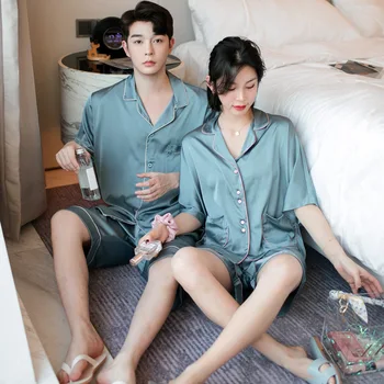 Çift Rayon Bornoz Setleri 2 ADET Severler Yaz Pijama Gecelik 3XL Baskı Mektup Seksi Pijama Takım Ev Giyim