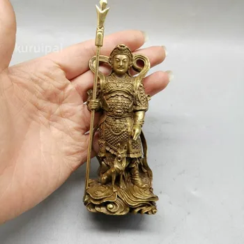Çin bronz Buda Erlang Tanrı dekorasyon bronz şekil