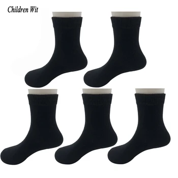 Çocuk Zeka Sonbahar Kış 1-10 Yıl Erkek Çorap Şeker Renkli Yüksek Kaliteli Pamuk Öğrenci Çorap 5 Pairs Çocuk Çorap