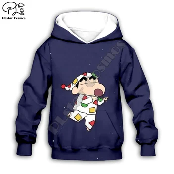 Çocuklar Japonya Anime Mum Boya Shinchan 3d hoodies/kız erkek bebek kıyafetleri kazak Karikatür fermuarlı kapüşonlu kıyafet Sıcak Film tarzı-4
