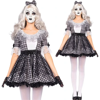 Ölü Kadın Cadılar Bayramı Elbise Korkunç Kostüm Hayalet Gotik Gelin Fantezi Rol Oynamak Cadı Vampir Cosplay Karnaval Parti