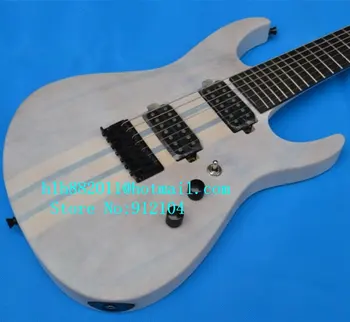 ücretsiz kargo toptan ve perakende yeni yüksek dereceli 7-strings elektro gitar şeffaf beyaz F-1493 + softcase