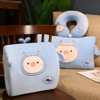 Üç Sevimli Yunus Serisi U-Şekilli Yastıklar Mavi Peluş Bebek Dekor Odası Yastık Çocuk Kız Doğum Günü Hediyeleri için