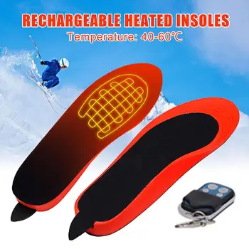 Şarj edilebilir ısıtmalı tabanlık uzaktan kumanda kablosuz ayak ısıtıcı uzaktan kumanda kış sıcak ısıtmalı tabanlık sıcak çorap ped