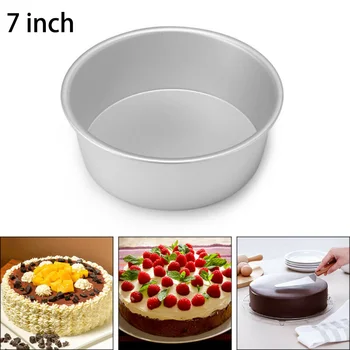 1 pc 7 İnç Yuvarlak Ekmek Kek Pan Bakeware Kalıp Pişirme tepsi kalıbı Mutfak Alüminyum Alaşım Pişirme Araçları Mutfak Alet Aksesuarları