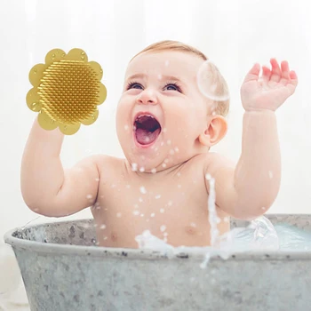 2022 Bebek Silikon şampuan Fırçası Duş Banyo Temiz Kafa Silikon Fırça Bebek Çocuk Saç Bakım Araçları Tarak Bebek Saç Fırçası Bebek Bakımı
