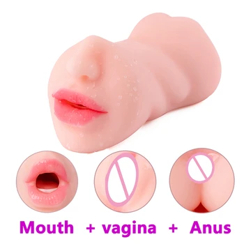 3D Gerçekçi Vajina Anal Erkek Masturbator Erotik Ürünler Yetişkin Seks Oyuncakları Yumuşak Silikon Cep Pussy Kedi Emme Kupası Hediye