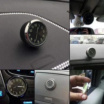 Araba Dashboard Saat Zaman Otomobil İzle Stick-On Havalandırma Dekorasyon Oto Araba Hava Klip Mekaniği Kuvars Saatler Oto Süsleme