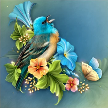 DIY 5D Elmas Boyama Tam Yuvarlak Matkap Kuş Elmas Nakış Çiçek Çapraz Dikiş Mozaik Rhinestones Duvar Sanatı Ev Dekor Hediye
